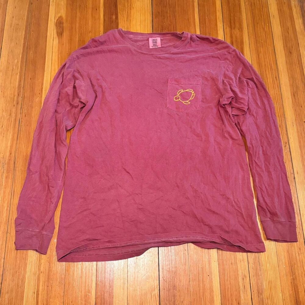 Comfort-colors Men's Burgundy and Red Shirt